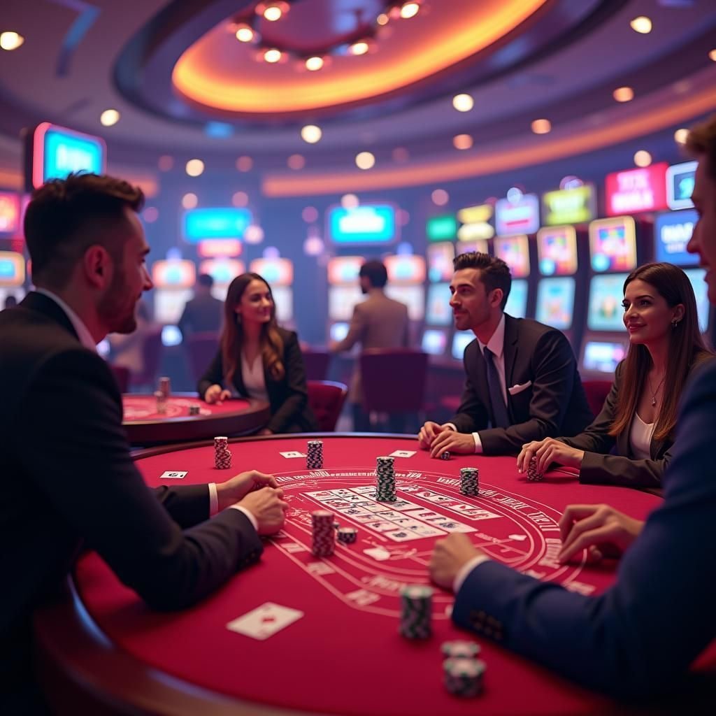 Tampilan aplikasi dewacasino168 menampilkan menu utama dengan permainan slot, dealer langsung, dan pasar olahraga Liga 1
